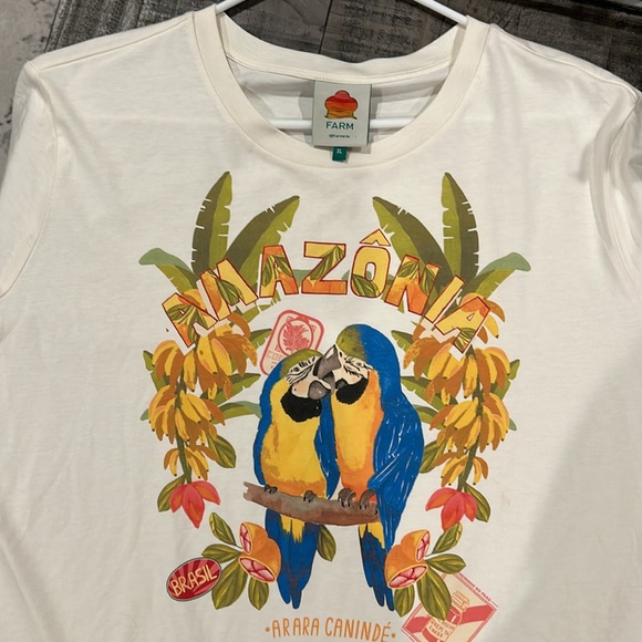 FARM Rio Amazonia tropical 100% cotton women t shirt - Picture 13 of 15